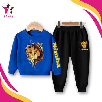 Lion Simba Sweatshirt Set - Blue