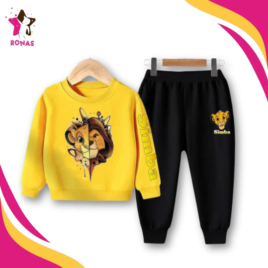 Lion Simba Sweatshirt Set - Yellow