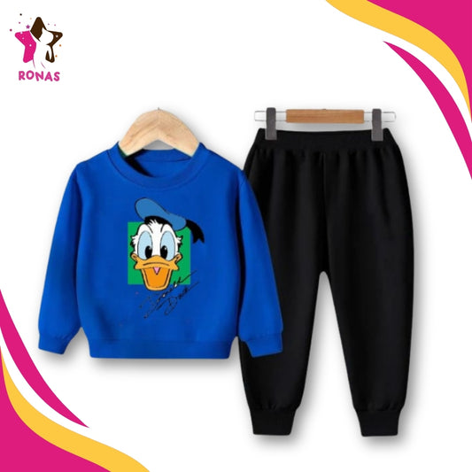 Donald Duck Printed Sweatshirt Set - Blue