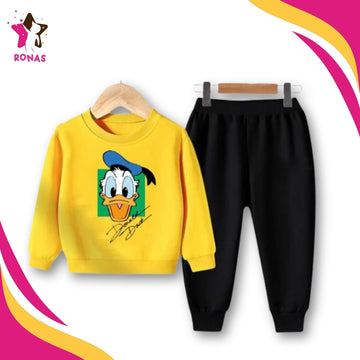 Donald Duck Printed Sweatshirt Set - Yellow